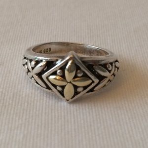 Sterling Silver & 14k Gold Ring